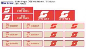 Sticker sheet ÖBB Gailtalbahn / Schlieren