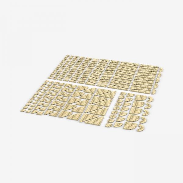 Wedge Plates, gemischt, Tan
