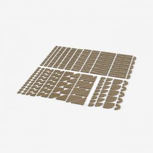 Wedge Plates, mixed, Dark Tan