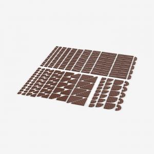 Wedge Plates, mixed, reddish brown
