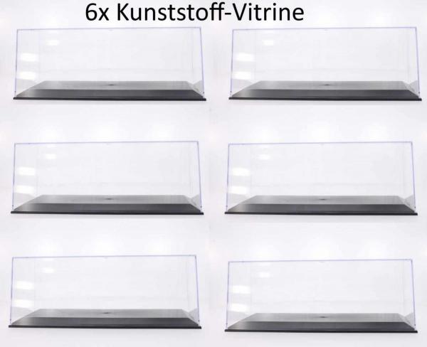 Kunststoff-Vitrine 6er Pack