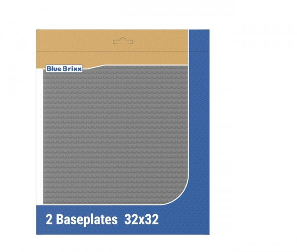 Baseplates 2x 32x32 light bluish gray