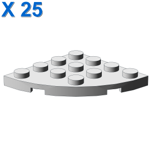 PLATE 4X4, 1/4 CIRCLE X 25