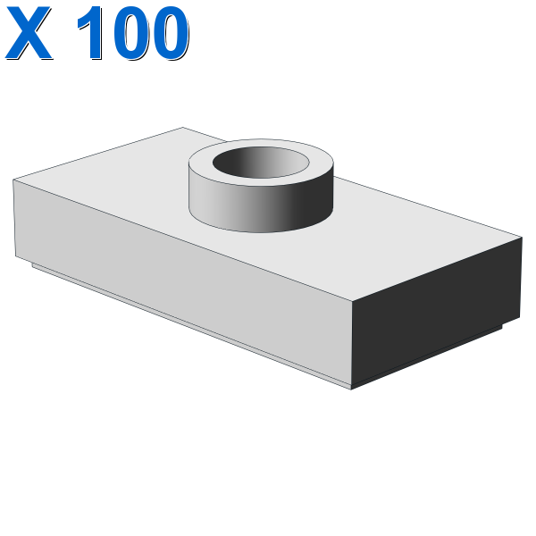 PLATE 1X2 W. 1 KNOB X 100