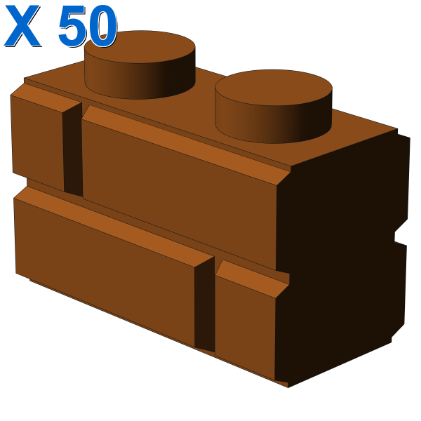 Profile brick 1x2 single gro. X 50