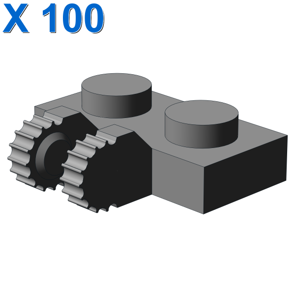 PLATE 1X2 W/FORK, VERTICAL X 100