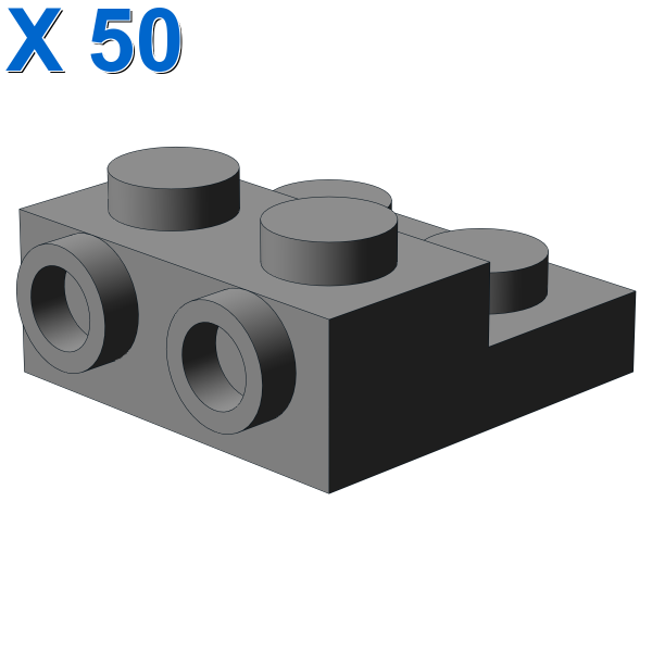 PLATE 2X2X2/3 W. 2. HOR. KNOB X 50