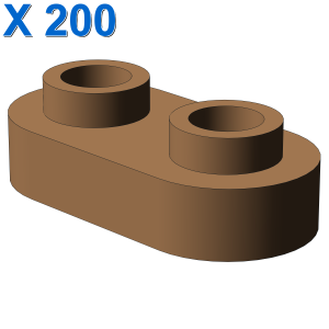 Plate, Modified 1 x 2 Rounded with 2 Open Studs X 200