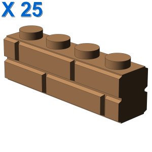 PROFILE BRICK 1x4 SINGLE GRO. X 25