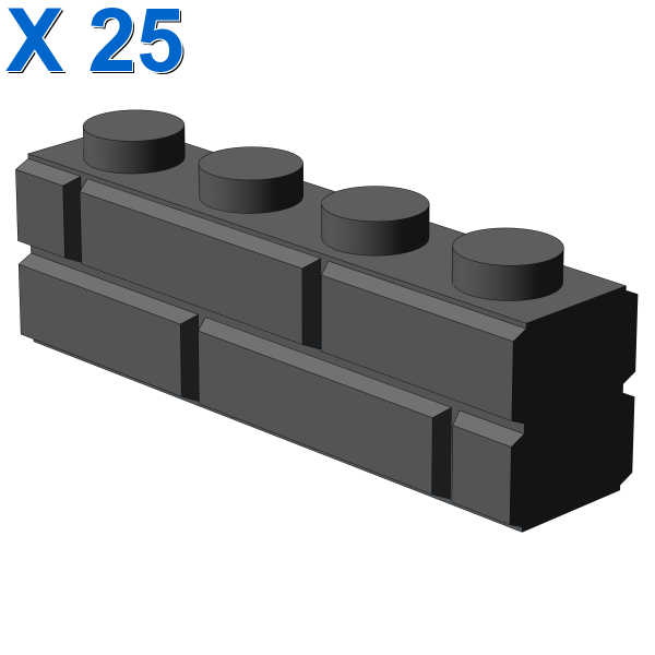 PROFILE BRICK 1x4 SINGLE GRO. X 25