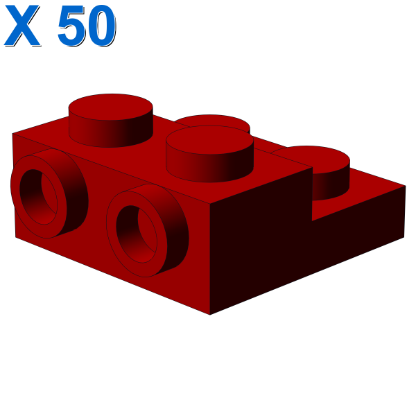 PLATE 2X2X2/3 W. 2. HOR. KNOB X 50