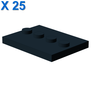 PLATE 3X4 WITH 4 KNOBS X 25