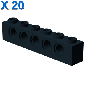 TECHNIC BRICK 1X6, Ø4,9 X 20