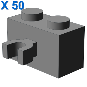 BRICK 1X2 W. HORIZONTAL HOLDER X 50