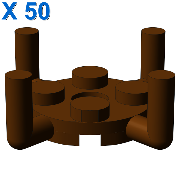 PLATE ROUND 2X2 W. VER.SHAFT X 50