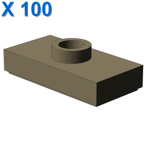 PLATE 1X2 W. 1 KNOB X 100