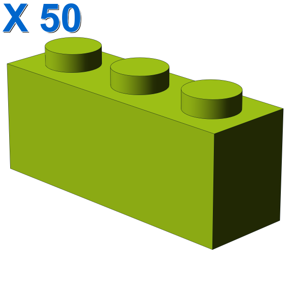 BRICK 1X3 X 50