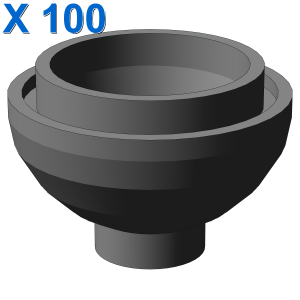 DOME 2X2, INVERTED W. ONE STUD X 100