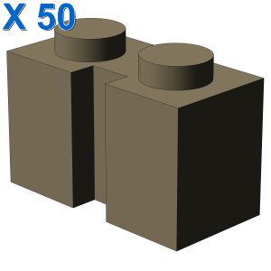 BRICK 1X2 W. GROOVE X 50