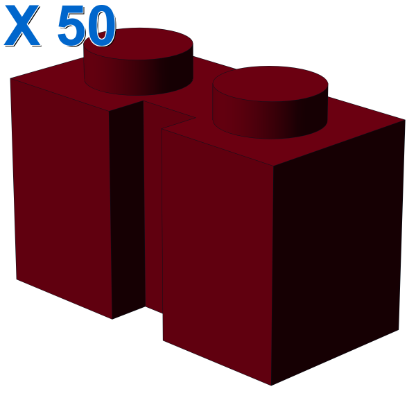 BRICK 1X2 W. GROOVE X 50