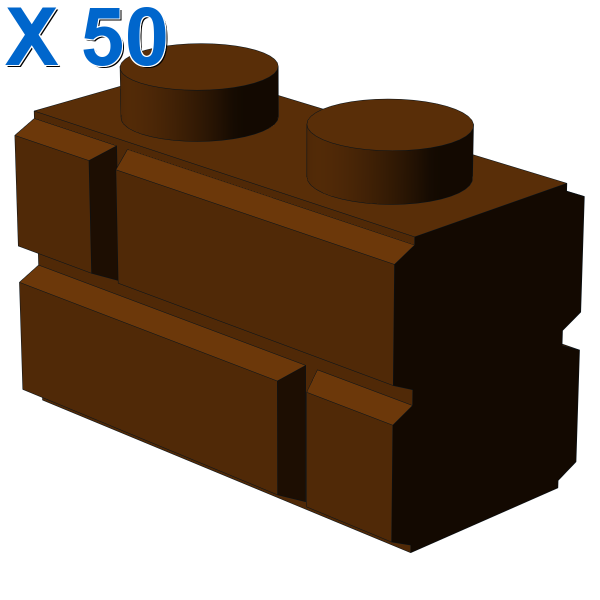 Profile brick 1x2 single gro. X 50