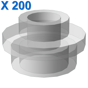 PL.ROUND 1X1 W. THROUGHG. HOLE X 200