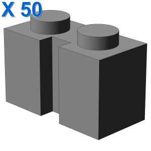 BRICK 1X2 W. GROOVE X 50