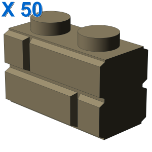 Profile brick 1x2 single gro. X 50