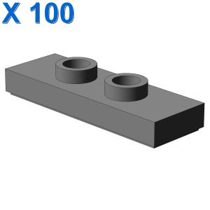 Modified 1 x 3 with 2 Studs (Double Jumper) X 100