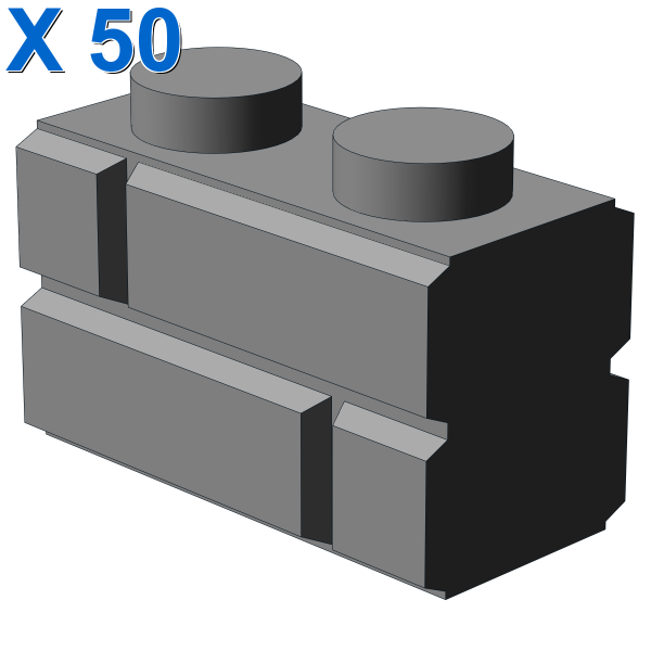 Profile brick 1x2 single gro. X 50