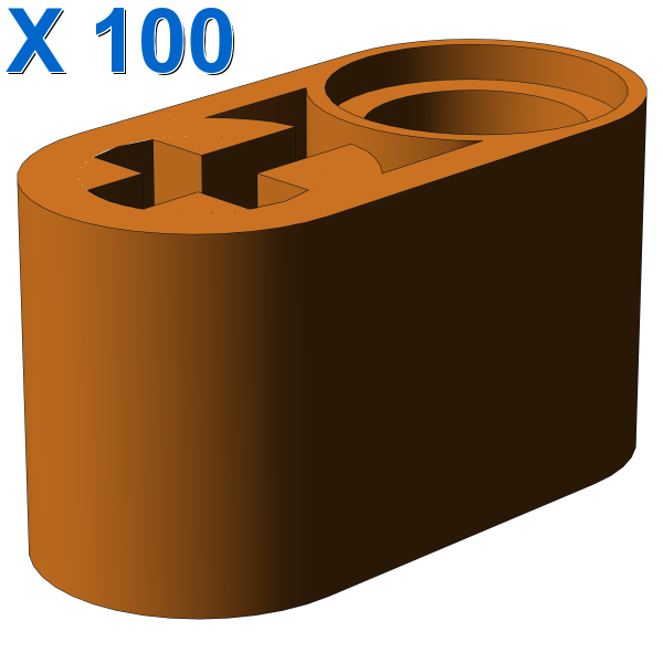 BEAM 1X2 W/CROSS AND HOLE X 100