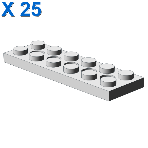 PLATE 2X6 W. HOLES X 25