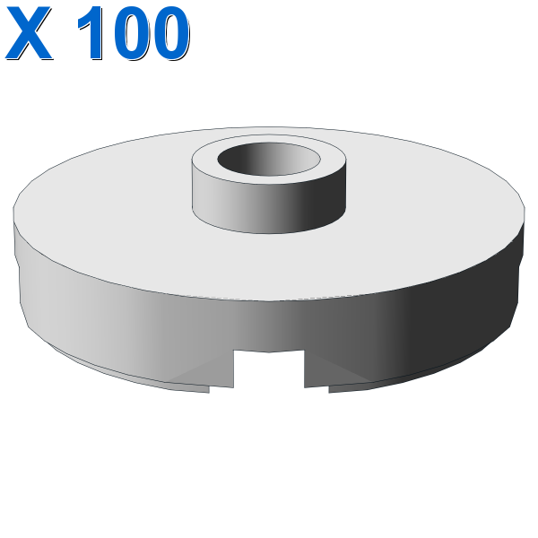 PLATE ROUND W. 1 KNOB X 100