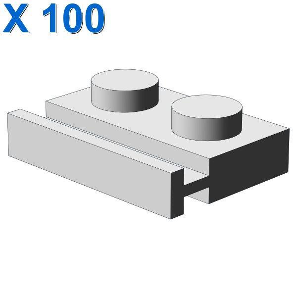 PLATE 1X2 WITH SLIDE X 100