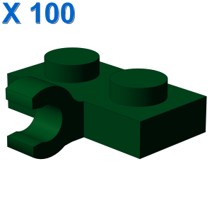 PLATE 1X2 W. 1 HORIZONTAL SNAP X 100