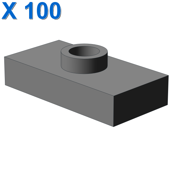 PLATE 1X2 W. 1 KNOB X 100