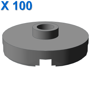 PLATE ROUND W. 1 KNOB X 100