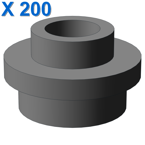 PL.ROUND 1X1 W. THROUGHG. HOLE X 200