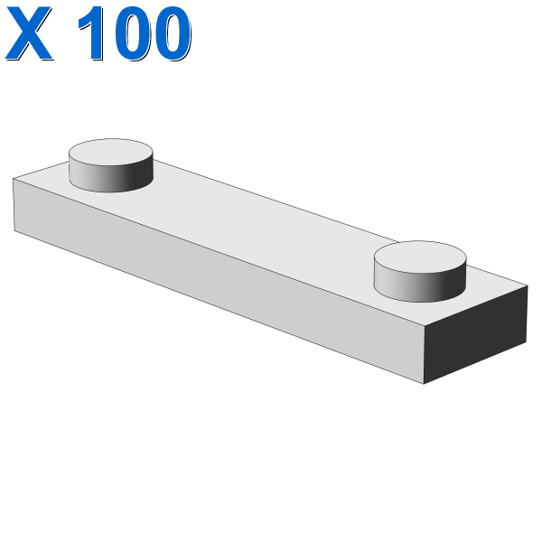 PLATE 1X4 W. 2 KNOBS X 100