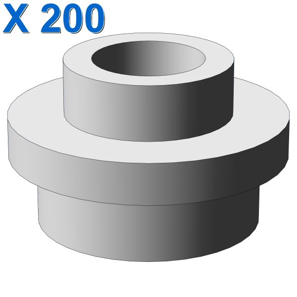 PL.ROUND 1X1 W. THROUGHG. HOLE X 200