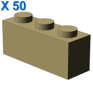 BRICK 1X3 X 50