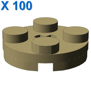 PLATE 2X2 ROUND X 100