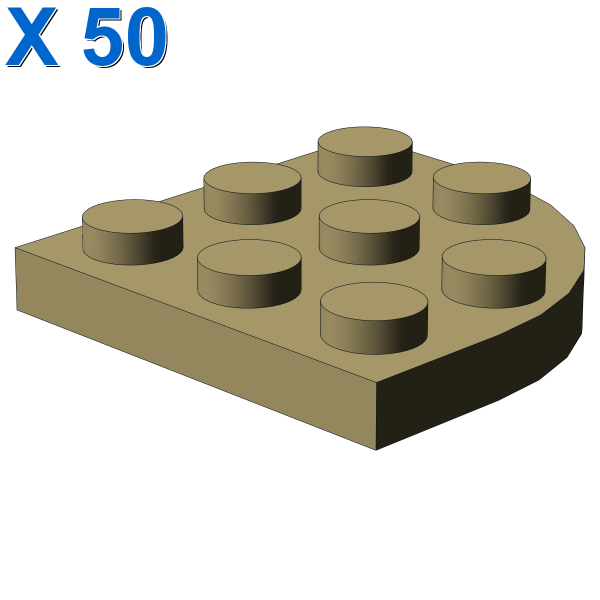 PLATE 3X3, 1/4 CIRCLE X 50