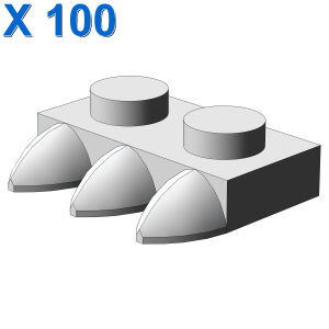 1X2 PLATE WITH 3 TEETH X 100