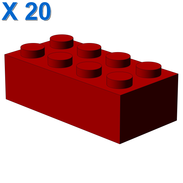 BRICK 2X4 X 20