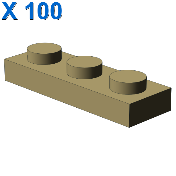 PLATE 1X3 X 100