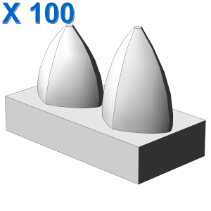 PLATE 1X2 W.2 VERTICAL TEETH X 100