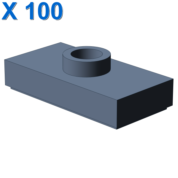 PLATE 1X2, W/ 1 KNOB X 100