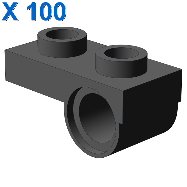 PLATE 1x2 W. HORIZONTAL HOLE Ø4,85 REV. X 100