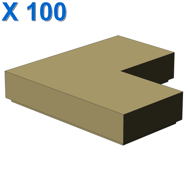 FLAT TILE CORNER 1X2X2 X 100